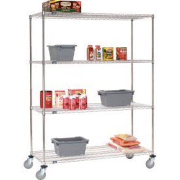 Nexel    Stainless Steel Wire Shelf Truck 72x18x80 1200 Lb. Capacity, Global Equipment, Mfr#: 189490A